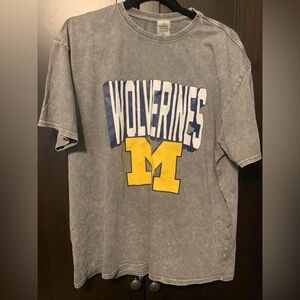 Game day Couture Michigan acid wash tshirt